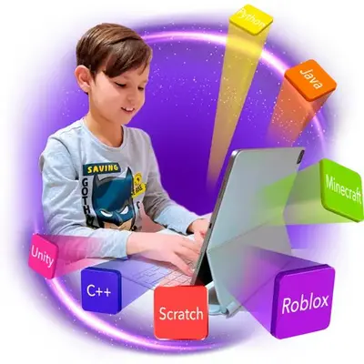 An illustration depicting students engaged in hands-on coding exercises during a C# coding academy session, highlighting the interactive and collaborative learning environment